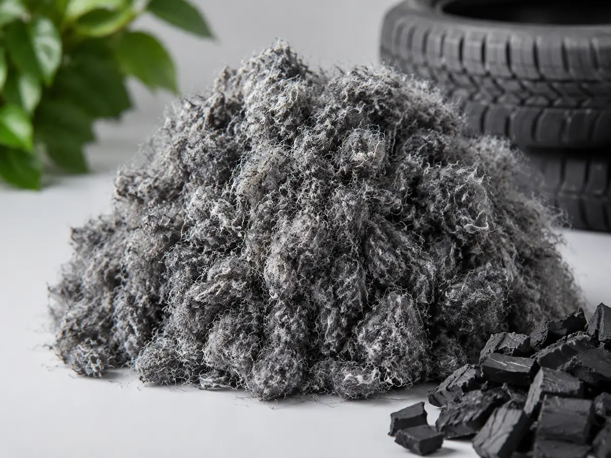 Fibra textil recuperada de neumáticos